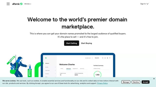 Afternic — affiliate tool screenshot