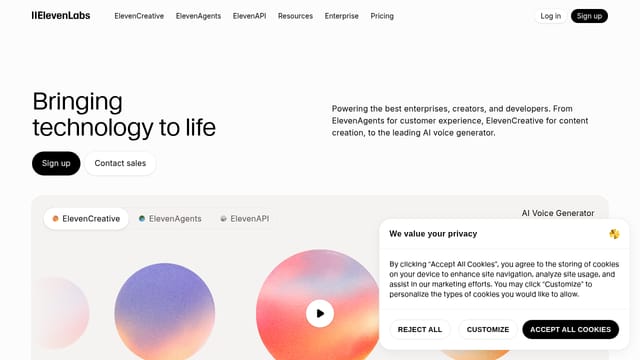 AI Narrator (ElevenLabs / Amazon Virtual Voice) — AI tool screenshot