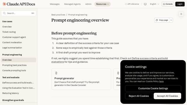 Anthropic's Prompt Engineering Guide — AI prompting + workflow learning resource