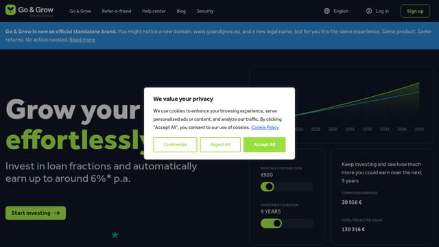 Bondora — affiliate tool screenshot