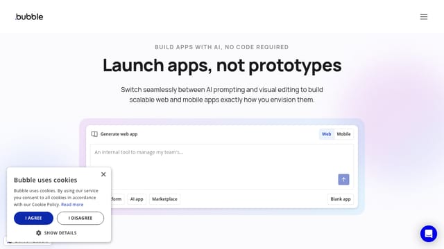 Bubble (the platform) — No-code web development learning resource