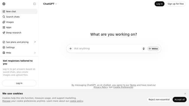 ChatGPT — AI tool screenshot