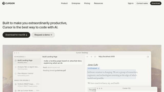 Cursor / Claude Code — AI tool screenshot