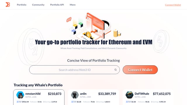 DeBank — affiliate tool screenshot