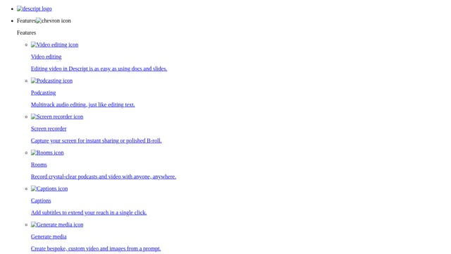 Descript — affiliate tool screenshot