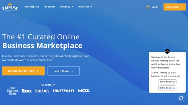 Empire Flippers — affiliate tool screenshot