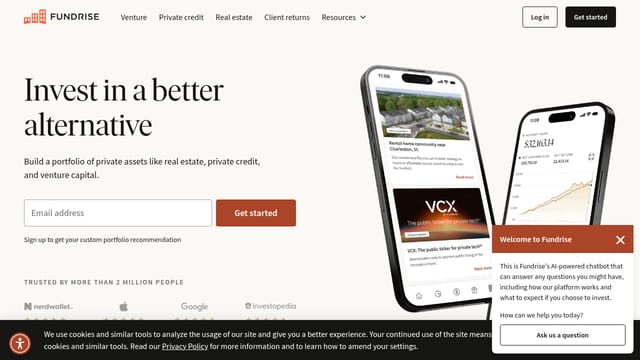 Fundrise — affiliate tool screenshot