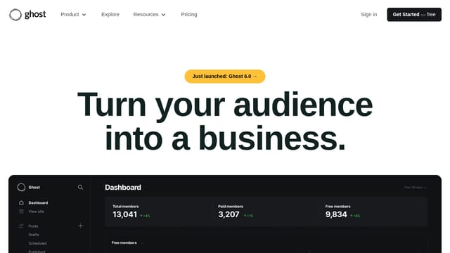 Ghost — affiliate tool screenshot