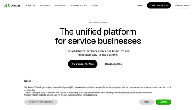 Hellobonsai — affiliate tool screenshot