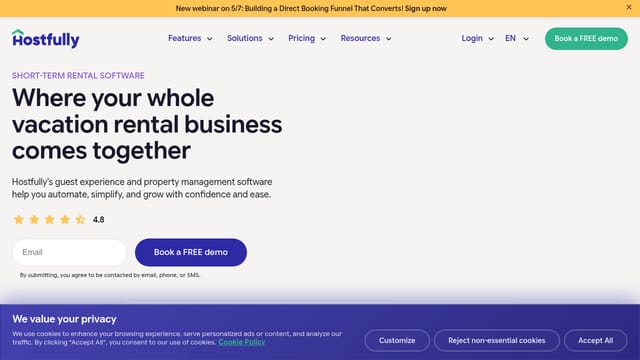 Hostfully — affiliate tool screenshot