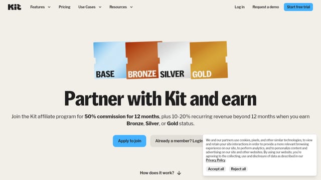 Kit (formerly ConvertKit) — affiliate tool screenshot