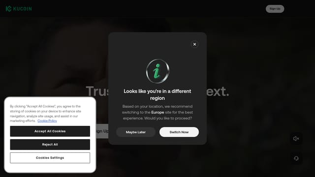 Kucoin — affiliate tool screenshot