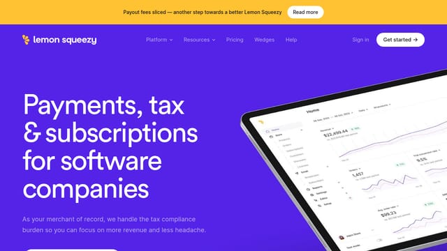 Lemon Squeezy — affiliate tool screenshot