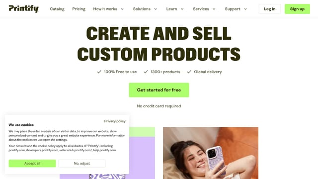 Printify — affiliate tool screenshot