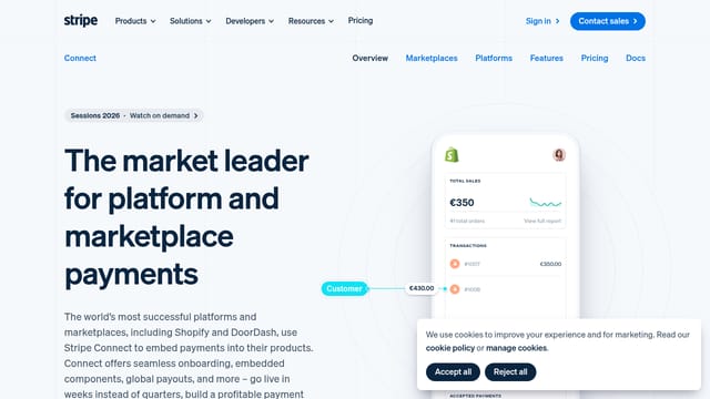 Stripe Connect — affiliate tool screenshot