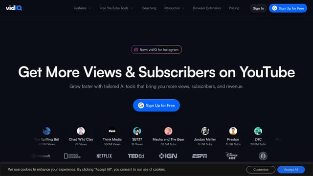 VidIQ — affiliate tool screenshot