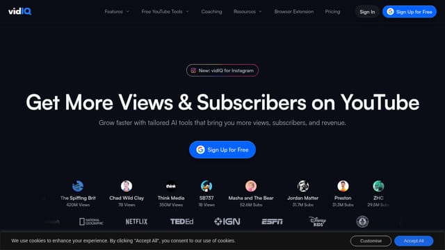 VidIQ AI Coach — AI tool screenshot